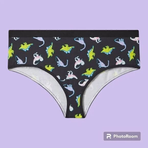 torrid Other - 3X 22W 24W Torrid Black Dinosaur Cotton Cheeky Panty Mid Rise Pink T Rex Lingeri
